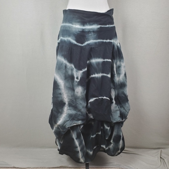 Now & Then Dresses & Skirts - Now & Then Blue Gray Tie Dye Skirt with Ties LG